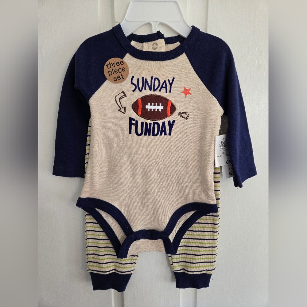 Sunday Funday Kids One Piece Set - Navy and Cream